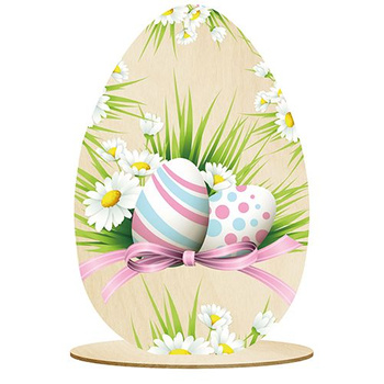 WOODEN EGG STATUETTE FOR EASTER