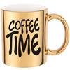 COFFEE TIME gold mirror mug