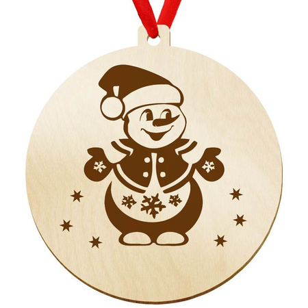 Wooden bauble for the Christmas tree