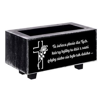 FLOWER POT FOR GRAVE ALL SAINTS CEMETERY HEART CROSS CANDLE