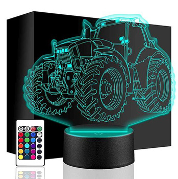 NIGHT LAMP Tractor Farm Tractor 3D LED + REMOTE CONTROL