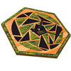  WOODEN WALL CLOCK NATURE HEXAGON 