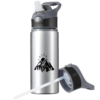 MUG SPORTS BOTTLE WATER BOTTLE WITH STRAW WITH HANDLE SURVIVAL