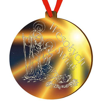 Wooden bauble for the Christmas tree