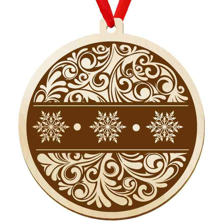 Wooden bauble for the Christmas tree