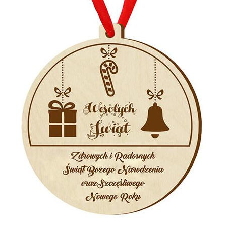 Wooden bauble for the Christmas tree