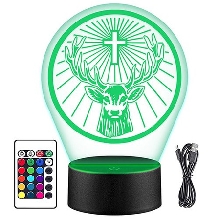  JAGERMEISTER DEER 3D LED NIGHT LAMP + REMOTE