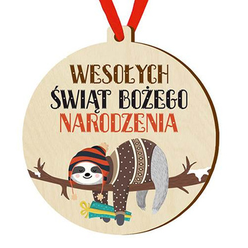 Wooden bauble for the Christmas tree