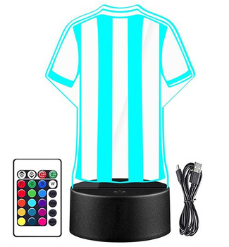 FOOTBALL JERSEY 3D LED NIGHT LAMP + REMOTE CONTROL