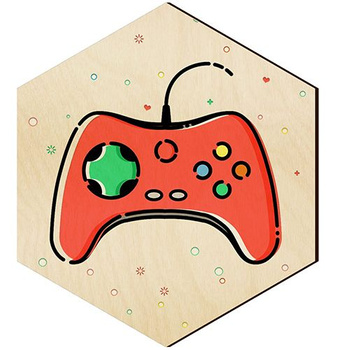 WOODEN DECORATIVE PANEL FOR A WALL HEXAGON