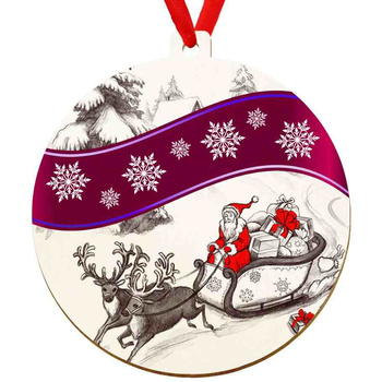 Bombka drewniana na choinkę