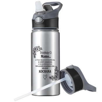 MUG SPORTS BOTTLE WATER BOTTLE WITH STRAW WITH HANDLE SURVIVAL