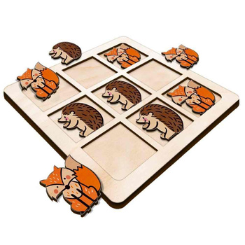 TIC TACK TOE GAME FOX AND HEDGEHOG