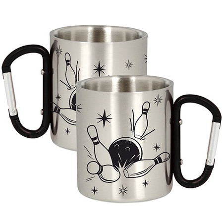 METAL MUG FOR A BOWLING PLAYER