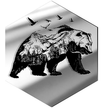 MIRROR DECORATIVE PANEL FOR THE WALL HEXAGON