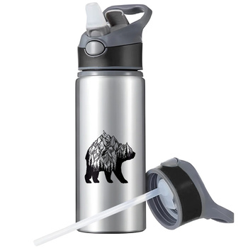 MUG SPORTS BOTTLE WATER BOTTLE WITH STRAW WITH HANDLE SURVIVAL