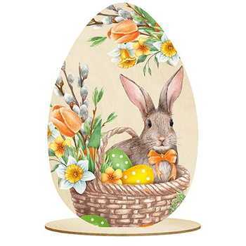 WOODEN EGG STATUETTE FOR EASTER