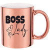 BOSS LADY pink mirror mug