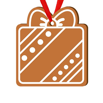 Wooden bauble for the Christmas tree