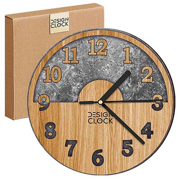 WALL CLOCK WOODEN WALL CONCRETE WOOD LOFT