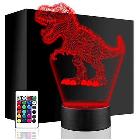 LED NIGHT LAMP DINOSAUR T-REX 3D + REMOTE