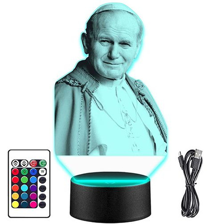 LAMPKA NOCNA LED Papież Jan Paweł II statuetka