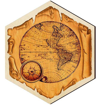 WOODEN DECORATIVE PANEL FOR A WALL HEXAGON