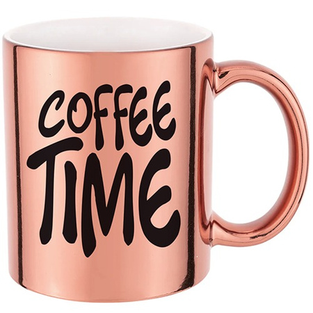 COFFEE TIME pink mirror mug