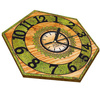  WOODEN WALL CLOCK NATURE HEXAGON 