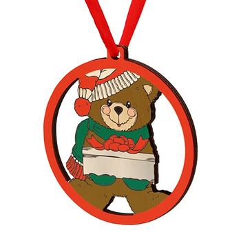 Wooden bauble for the Christmas tree