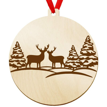 Wooden bauble for the Christmas tree
