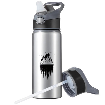 MUG SPORTS BOTTLE WATER BOTTLE WITH STRAW WITH HANDLE SURVIVAL
