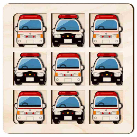 TIC TACK TOE GAME POLICE AMBULANCE