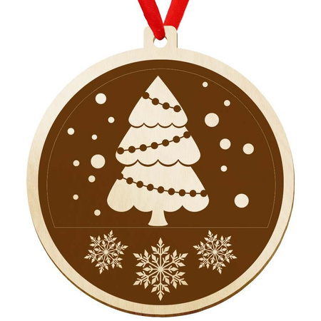 Wooden bauble for the Christmas tree