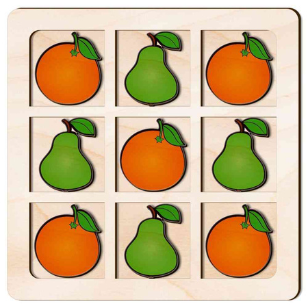 TIC TACK TOE GAME ORANGE PEAR