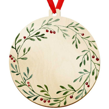 Wooden bauble for the Christmas tree