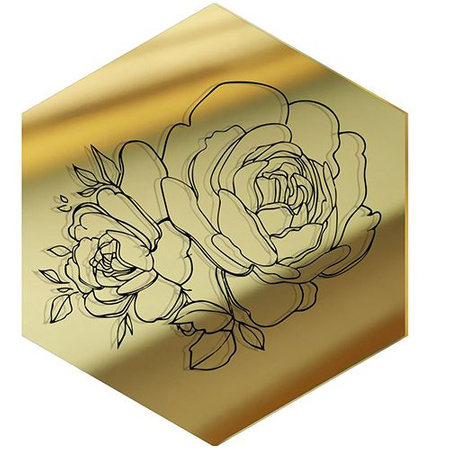  MIRROR DECORATIVE PANEL FOR THE WALL HEXAGON 