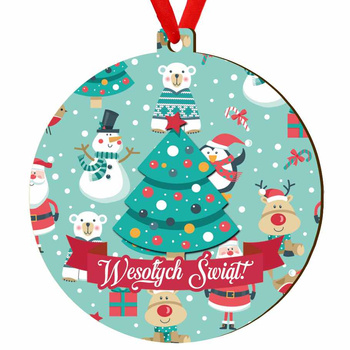 Wooden bauble for the Christmas tree