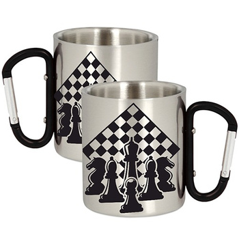 METAL MUG FOR A CHESS PLAYER CHESS