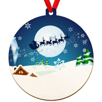 Wooden bauble for the Christmas tree
