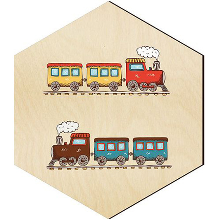  WOODEN DECORATIVE PANEL FOR A WALL HEXAGON