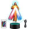  LED NIGHT LAMP MERCIFUL JESUS ​​3D + REMOTE
