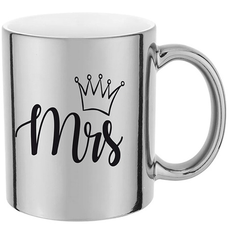 MRS silver mirror mug