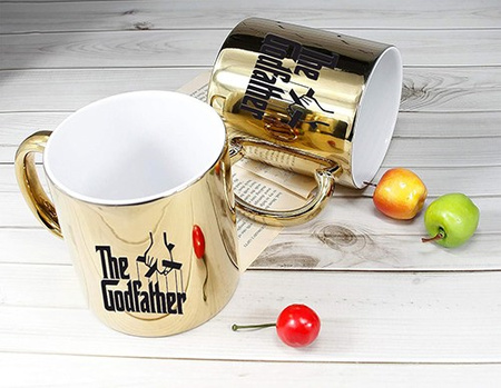 THE GODFATHER gold mirror mug