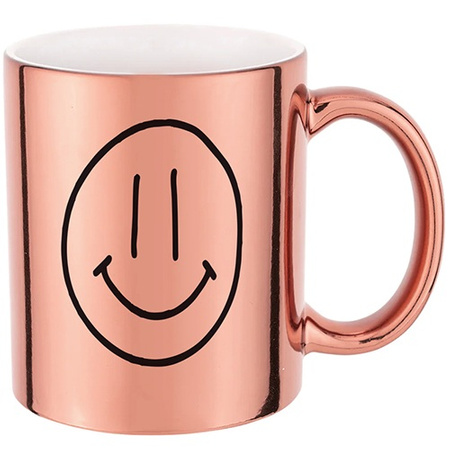 SMILE pink mirror mug