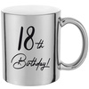 18th BIRTHDAY silver mirror mug