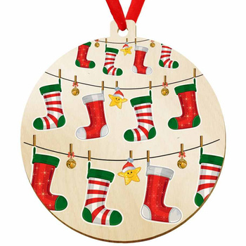 Wooden bauble for the Christmas tree