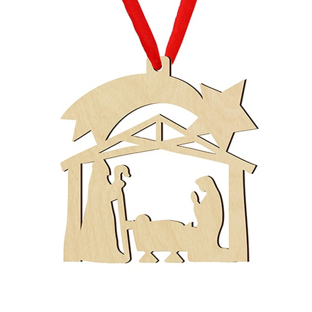 Wooden bauble for the Christmas tree