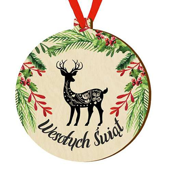 Wooden bauble for the Christmas tree