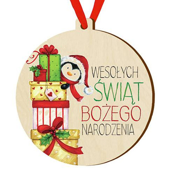 Wooden bauble for the Christmas tree